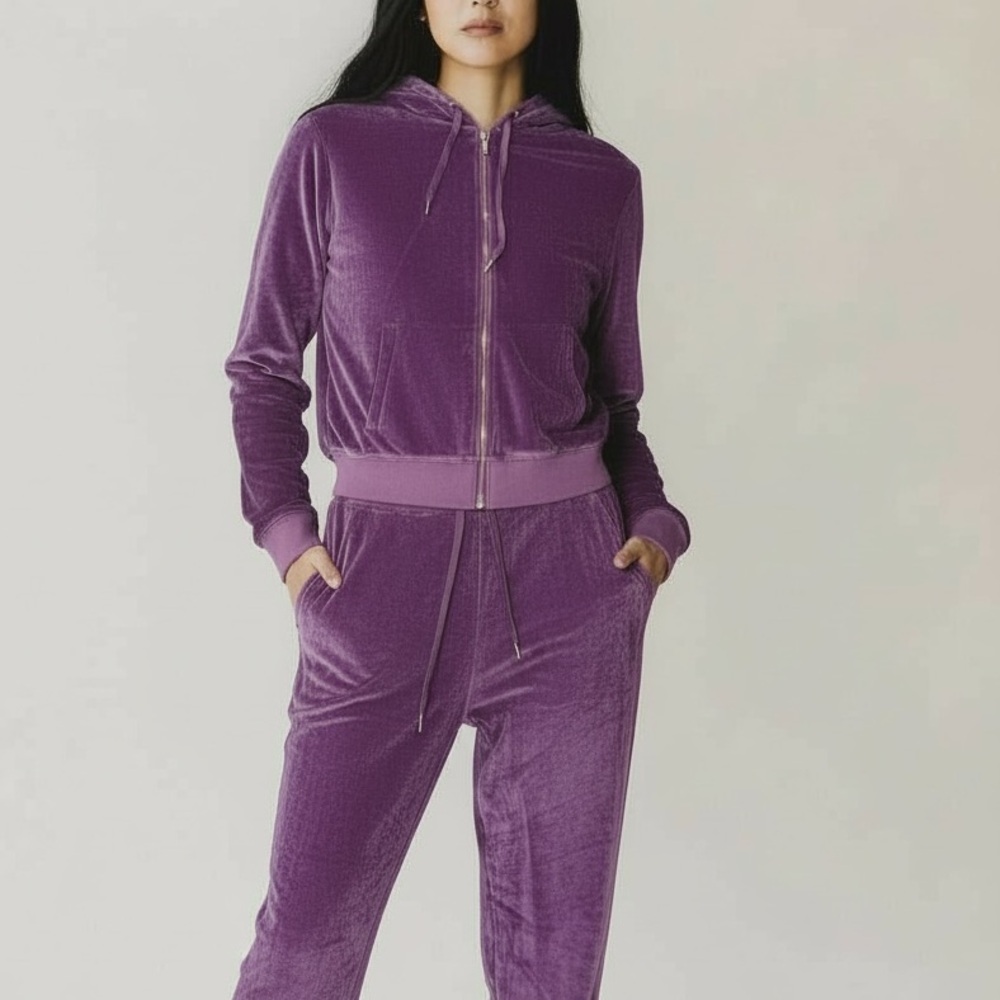 Purple Velour Tracksuit
